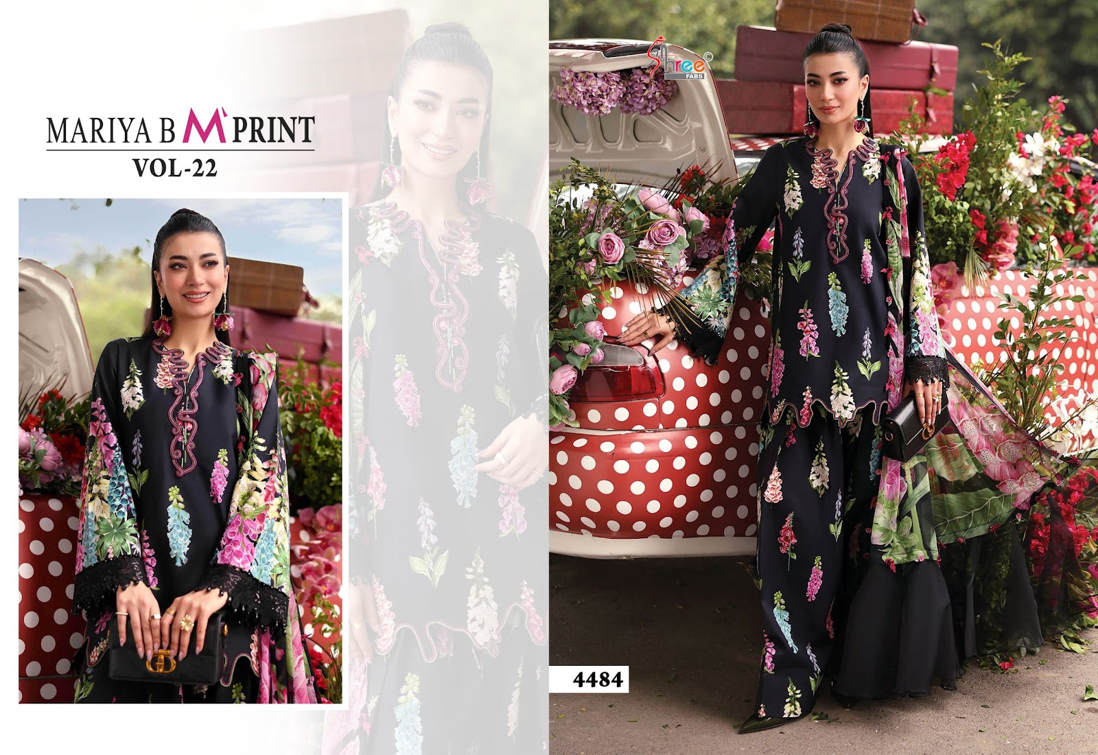 Maria B M Print Vol 22 Shree Fabs Cotton Pakistani Patch Work Suits Supplier India