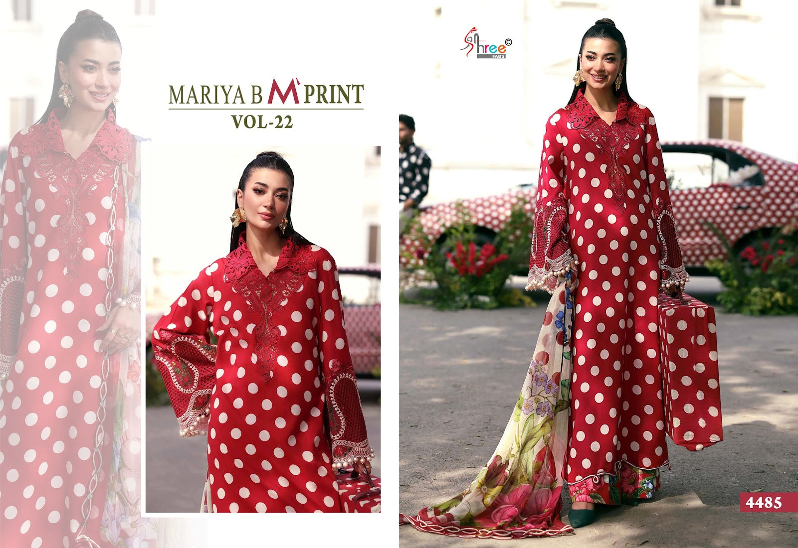 Maria B M Print Vol 22 Shree Fabs Cotton Pakistani Patch Work Suits Supplier India