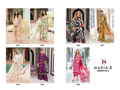 Maria B M Prints 24-3 Deepsy Cotton Pakistani Patch Work Suits Exporter Ahmedabad