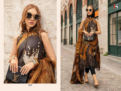 Maria B M Prints 24-4 Deepsy Cotton Pakistani Patch Work Suits Wholesale Price