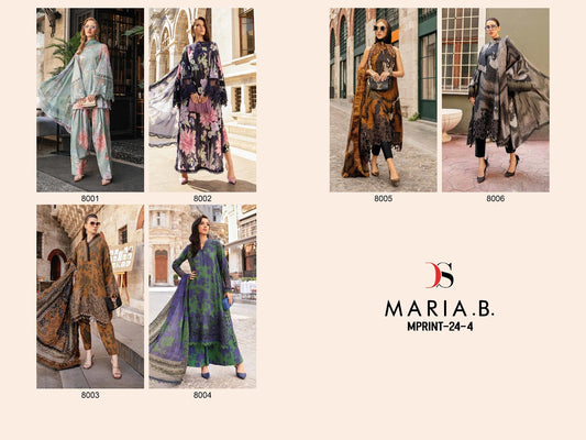 Maria B M Prints 24-4 Deepsy Cotton Pakistani Patch Work Suits Wholesale Price