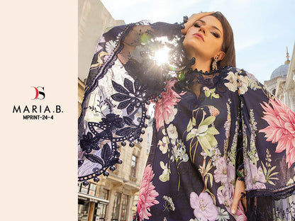 Maria B M Prints 24-4 Deepsy Cotton Pakistani Patch Work Suits Wholesale Price