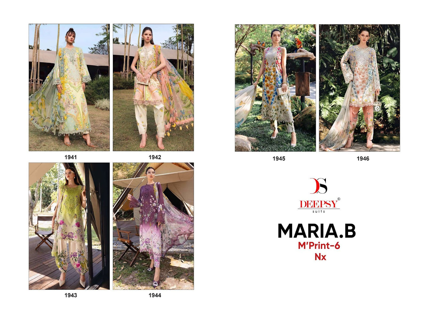 Maria B Mprint 6 Nx Deepsy Cotton Pakistani Patch Work Suits Wholesale Price