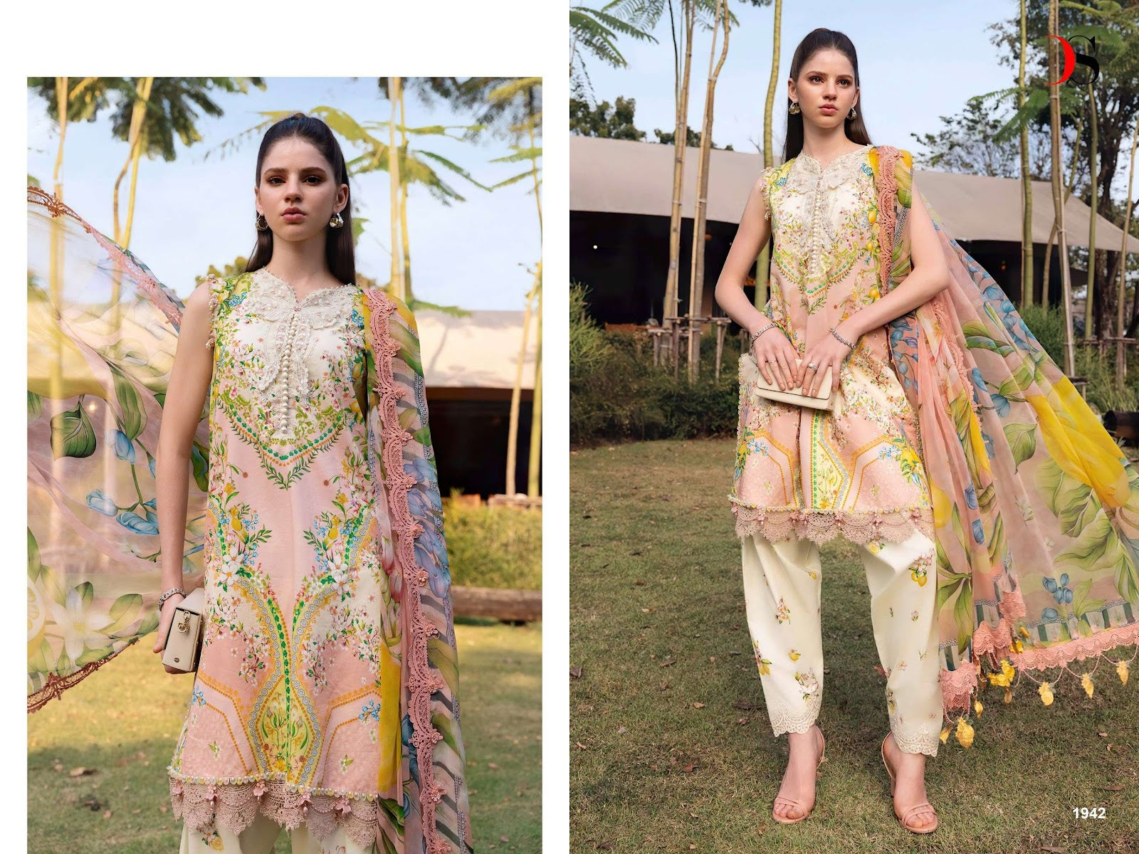 Maria B Mprint 6 Nx Deepsy Cotton Pakistani Patch Work Suits Wholesale Price