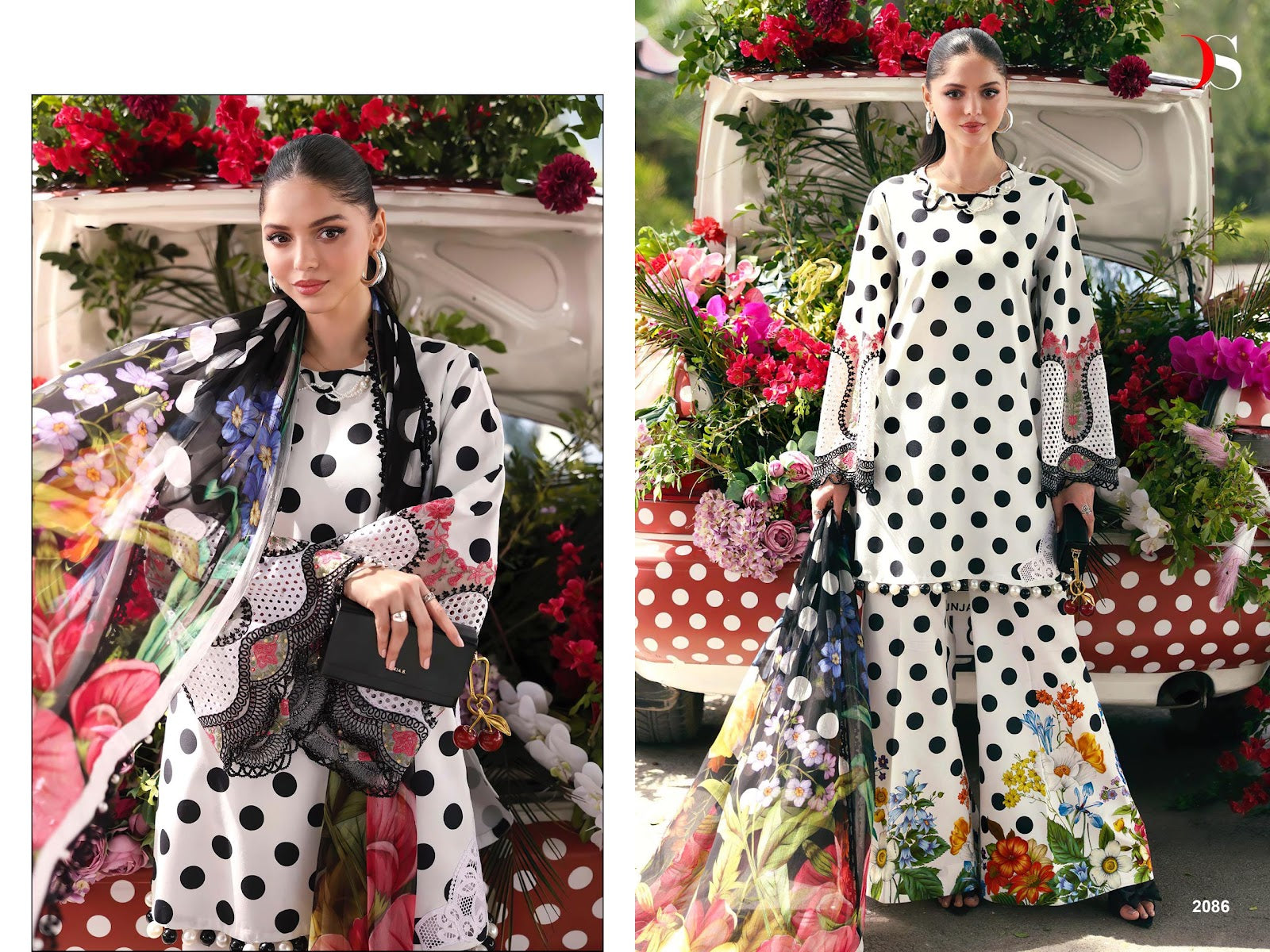 Maria B Mprint 7 Deepsy Cotton Pakistani Patch Work Suits Wholesale Rate