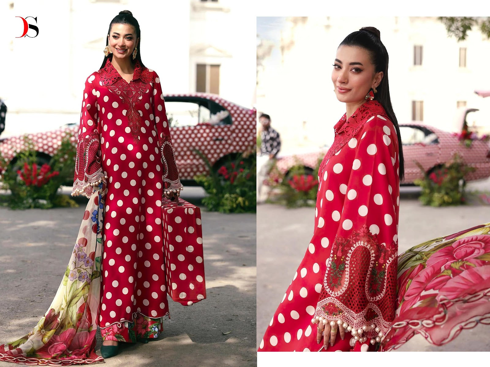 Maria B Mprint 7 Deepsy Cotton Pakistani Patch Work Suits Wholesale Rate