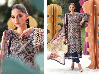 Maria B Mprint 7 Deepsy Cotton Pakistani Patch Work Suits Wholesale Rate