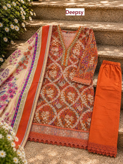 Maria B Mprint 7 Deepsy Cotton Pakistani Readymade Suits Wholesaler Gujarat