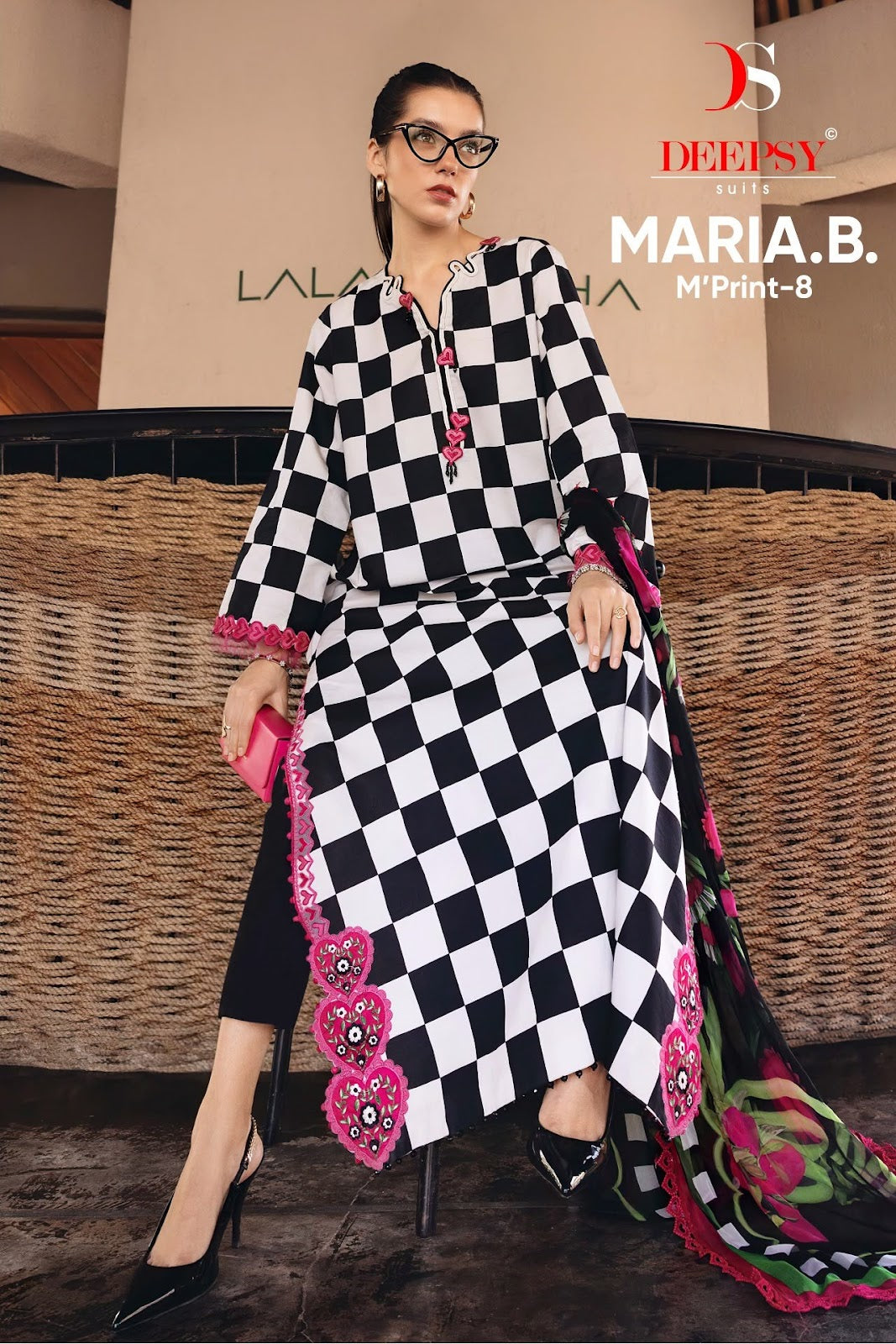 Maria B Mprint 8 Deepsy Cotton Pakistani Patch Work Suits Wholesale