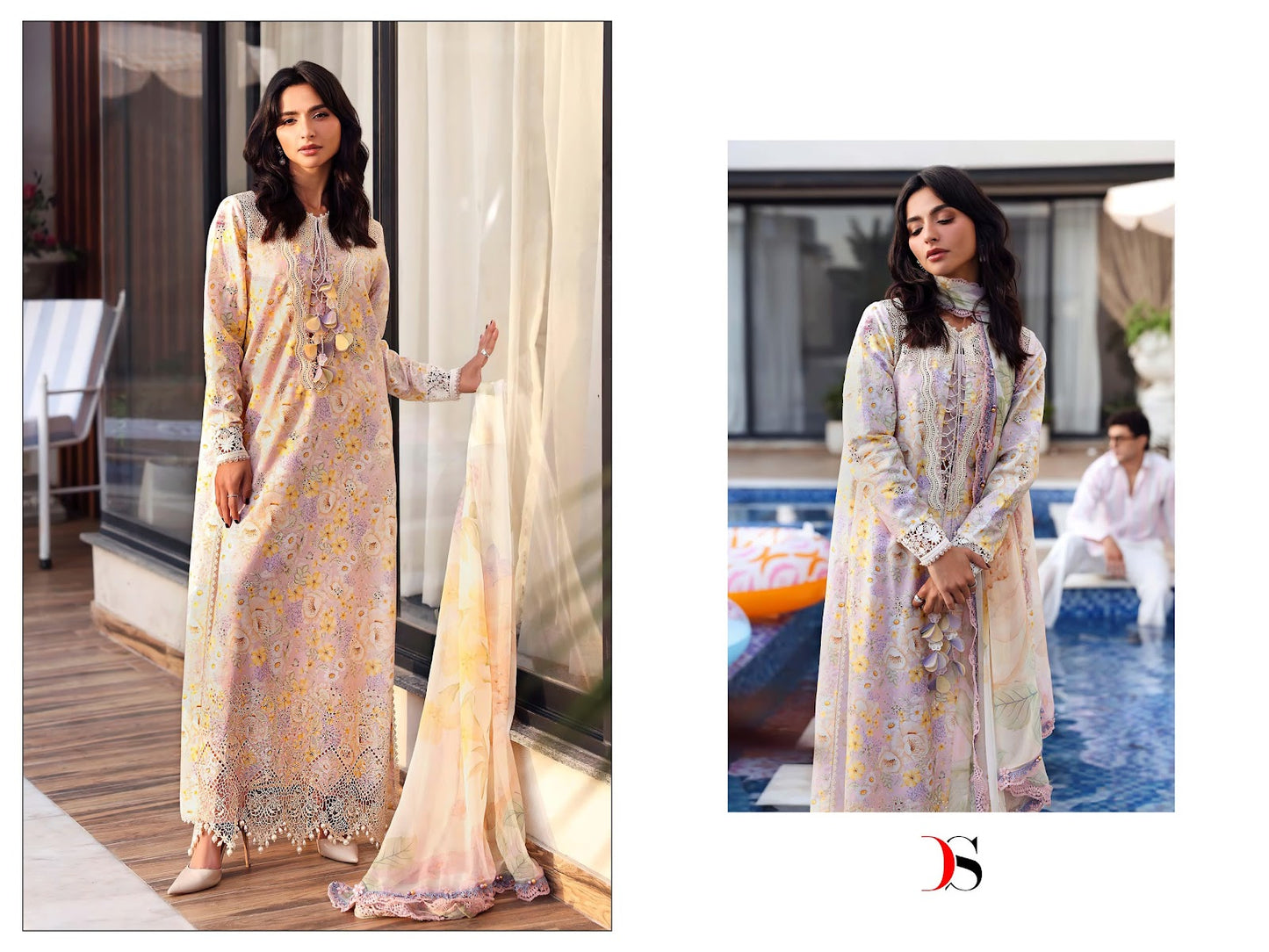 Maria B Mprint 9 Deepsy Lawn Pakistani Patch Work Suits Wholesale Price