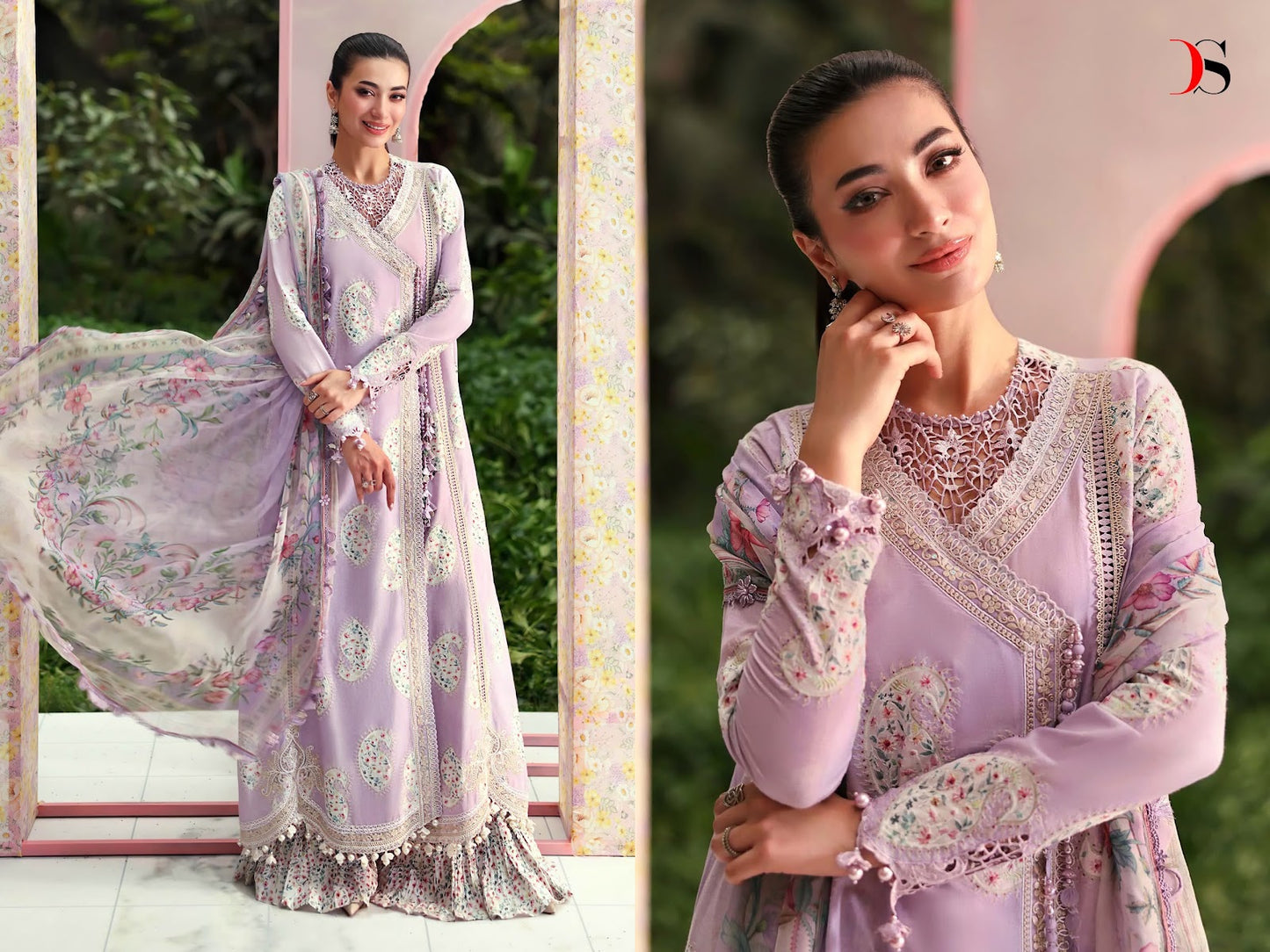 Maria B Mprint 9 Deepsy Lawn Pakistani Patch Work Suits Wholesale Price