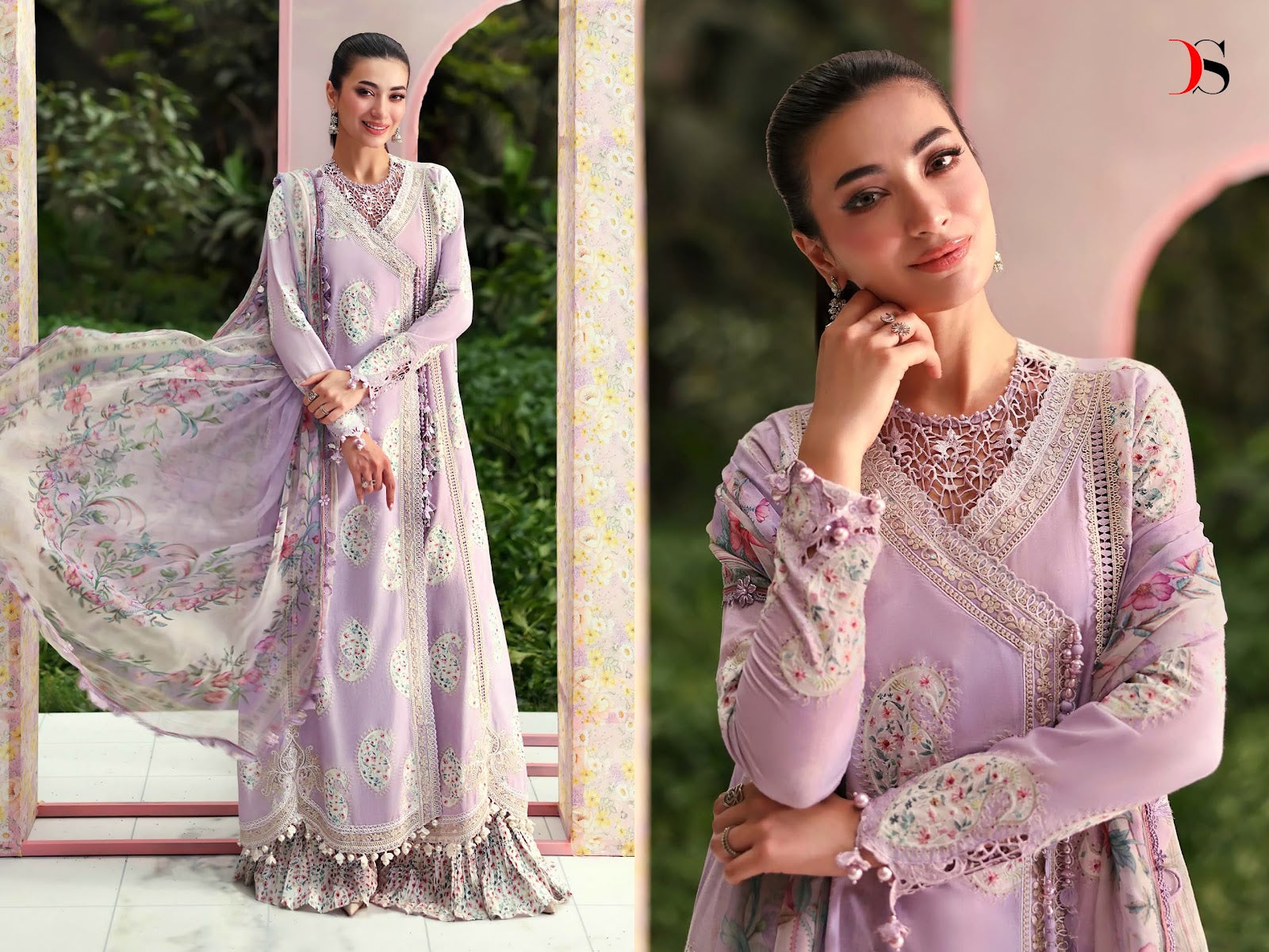 Maria B Mprint 9 Deepsy Lawn Pakistani Patch Work Suits Wholesale Price
