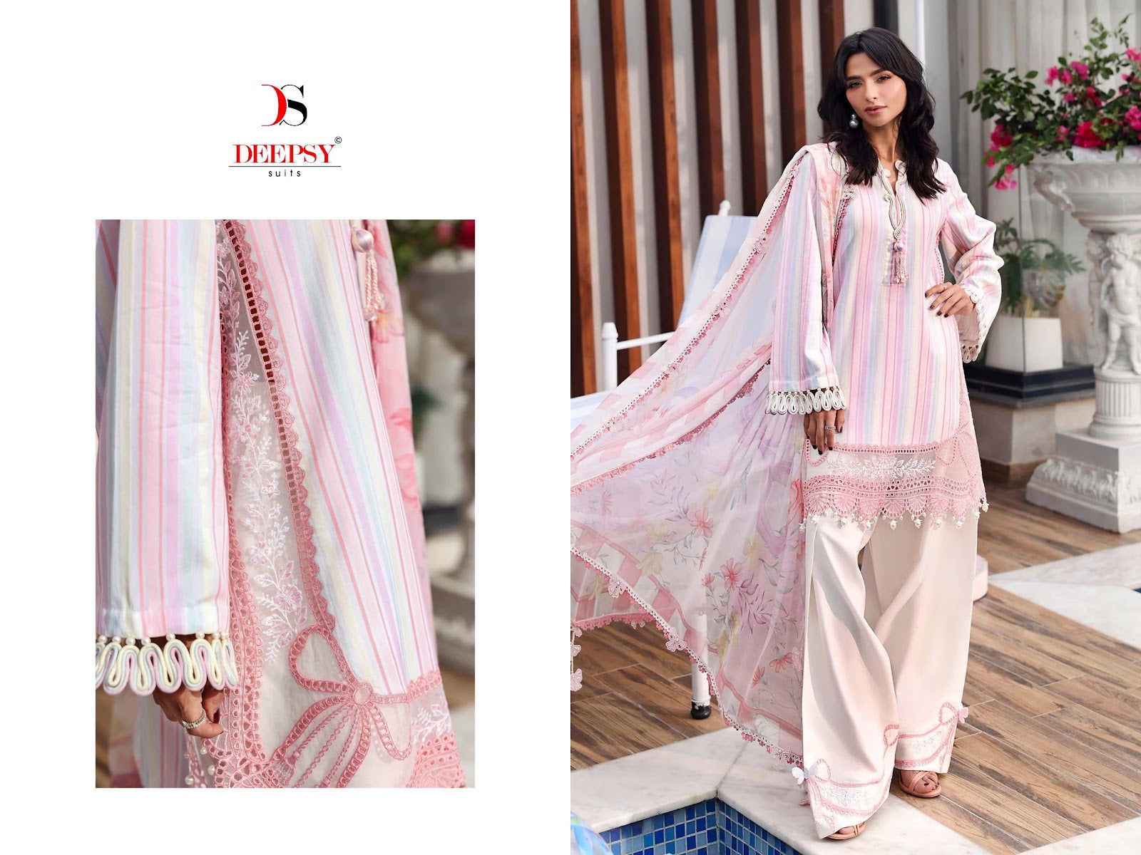 Maria B Mprint 9 Deepsy Lawn Pakistani Patch Work Suits Wholesale Price