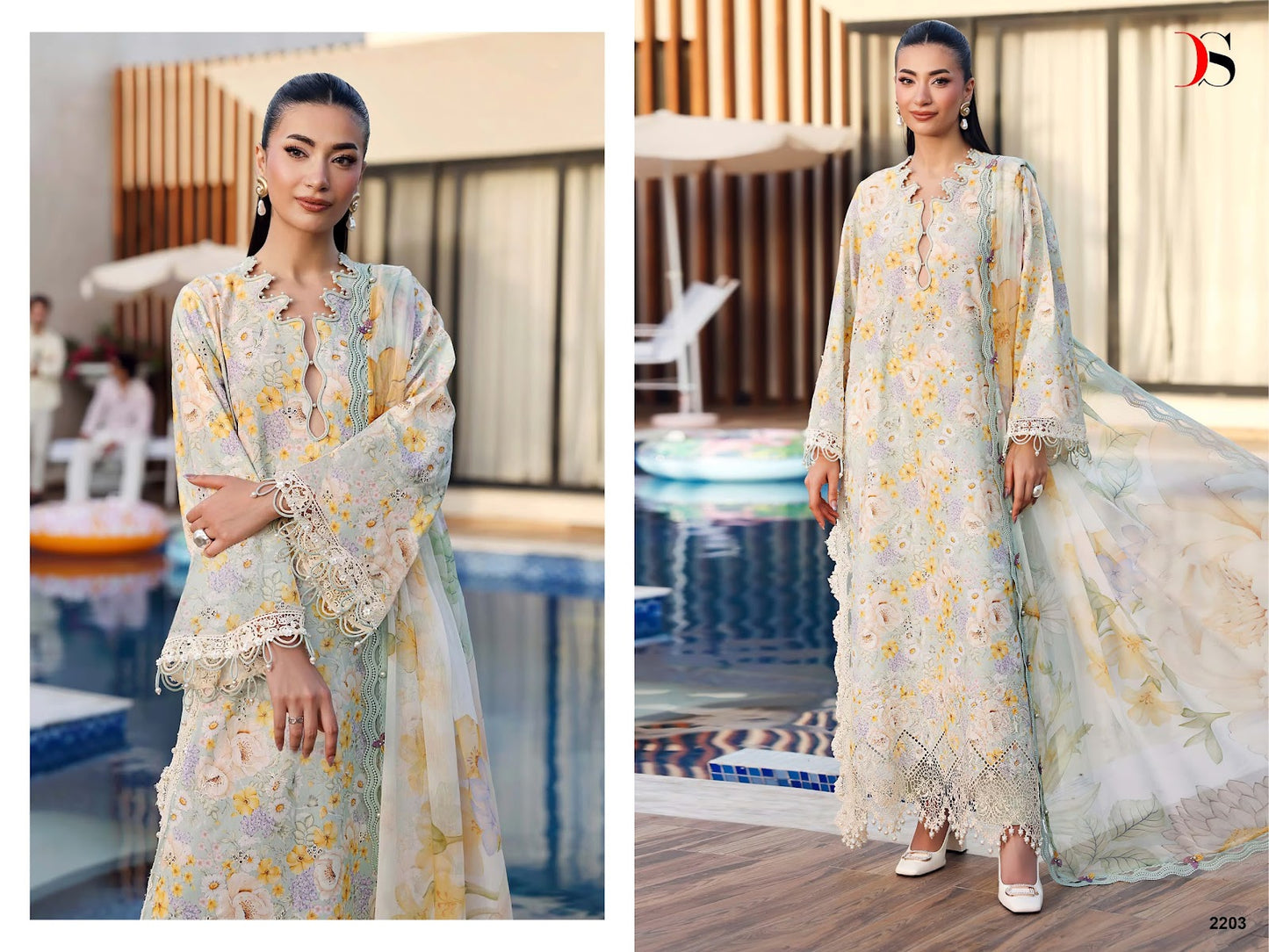 Maria B Mprint 9 Deepsy Lawn Pakistani Patch Work Suits Wholesale Price