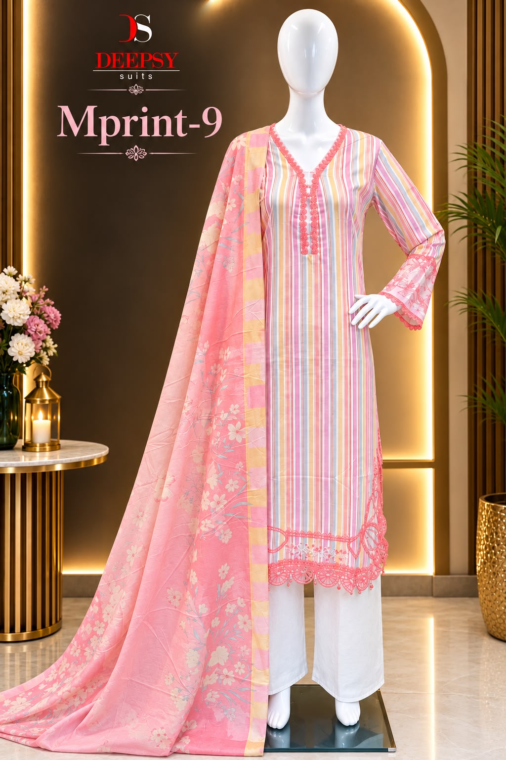 Maria B Mprint 9 Deepsy Cotton Pakistani Readymade Suits Supplier
