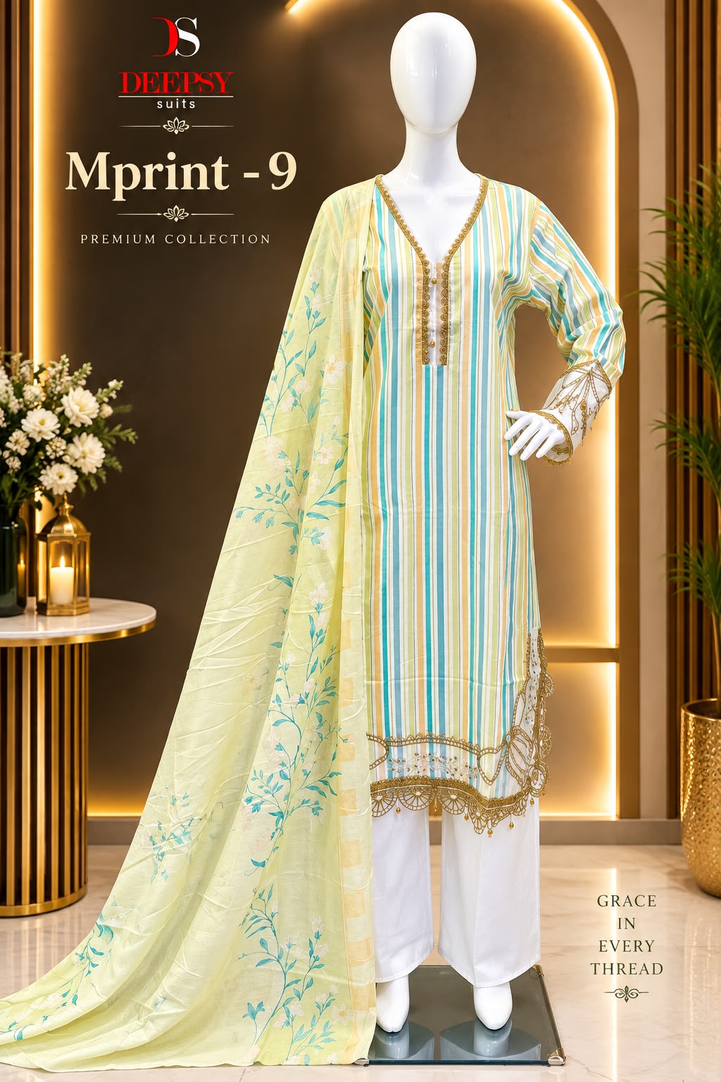 Maria B Mprint 9 Deepsy Cotton Pakistani Readymade Suits Supplier
