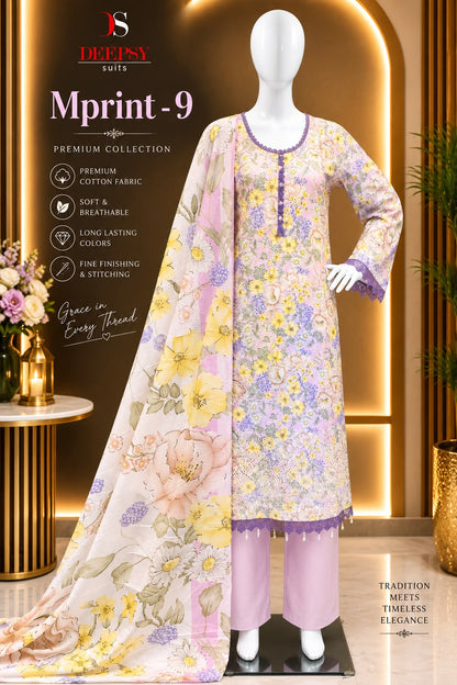 Maria B Mprint 9 Deepsy Cotton Pakistani Readymade Suits Supplier