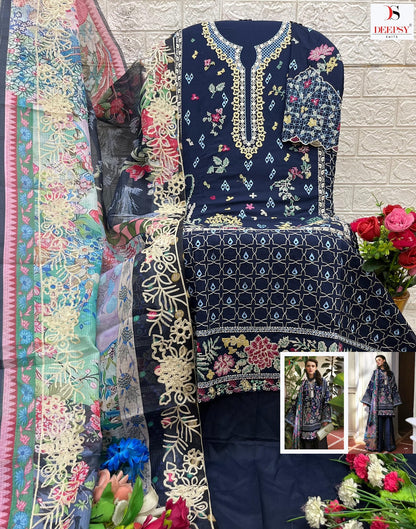 Maria B Premium Embroidered 25-3 Deepsy Cotton Pakistani Patch Work Suits Exporter Gujarat