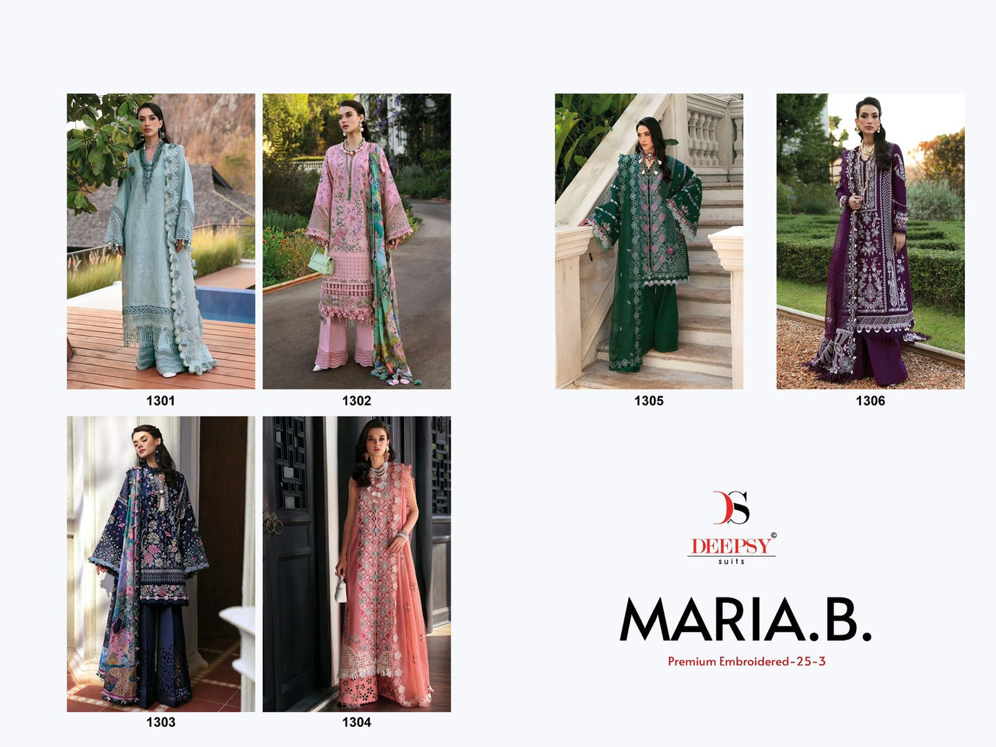 Maria B Premium Embroidered 25-3 Deepsy Cotton Pakistani Patch Work Suits Exporter Gujarat