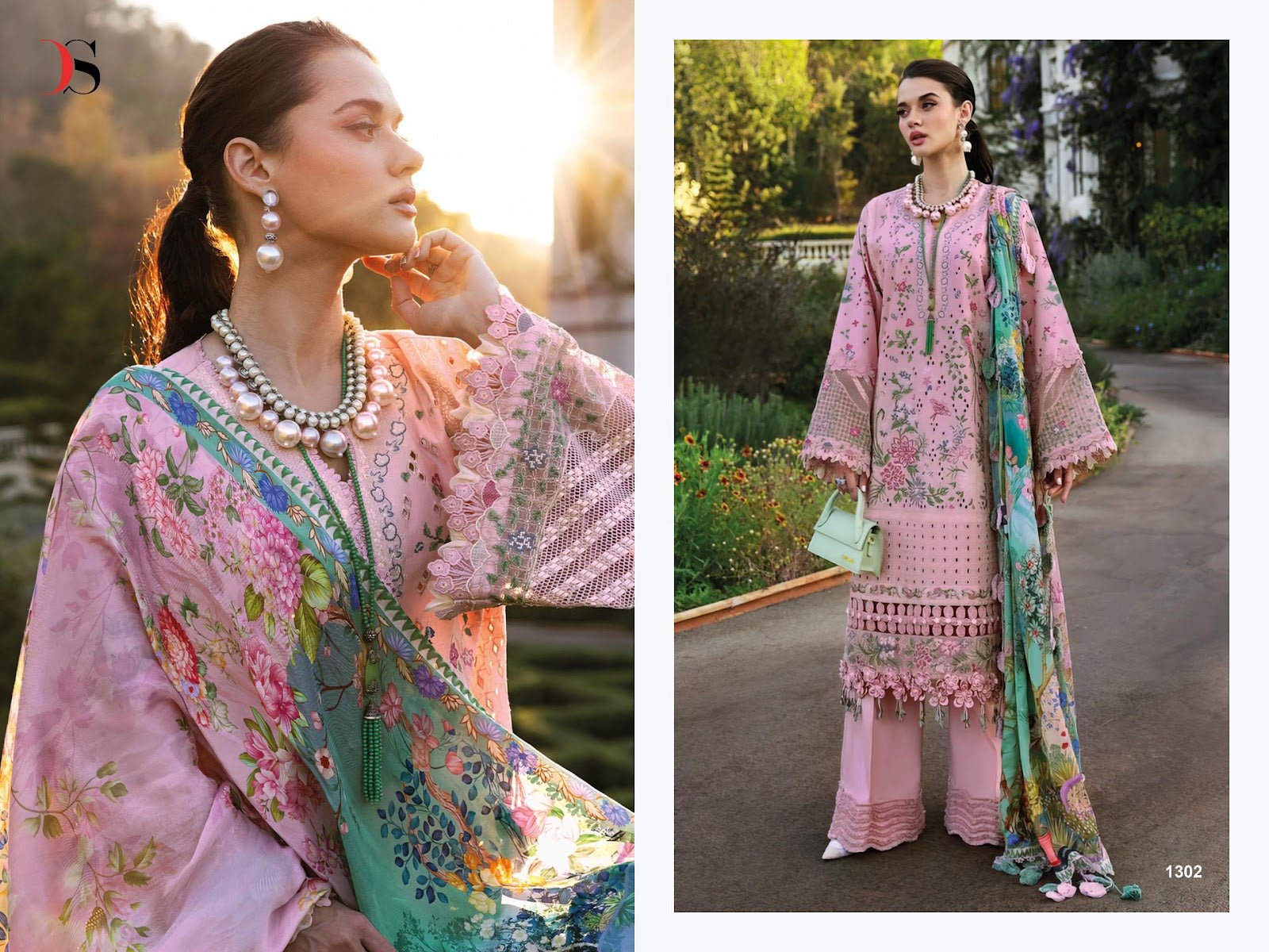 Maria B Premium Embroidered 25-3 Deepsy Cotton Pakistani Patch Work Suits Exporter Gujarat