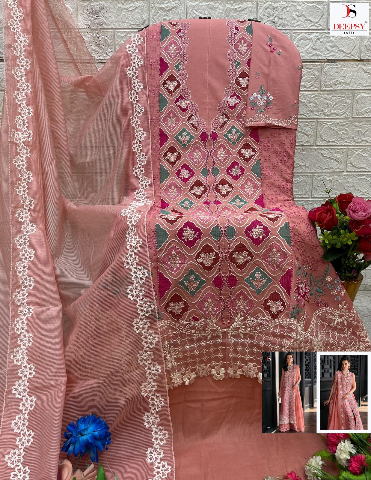 Maria B Premium Embroidered 25-3 Deepsy Cotton Pakistani Patch Work Suits Exporter Gujarat
