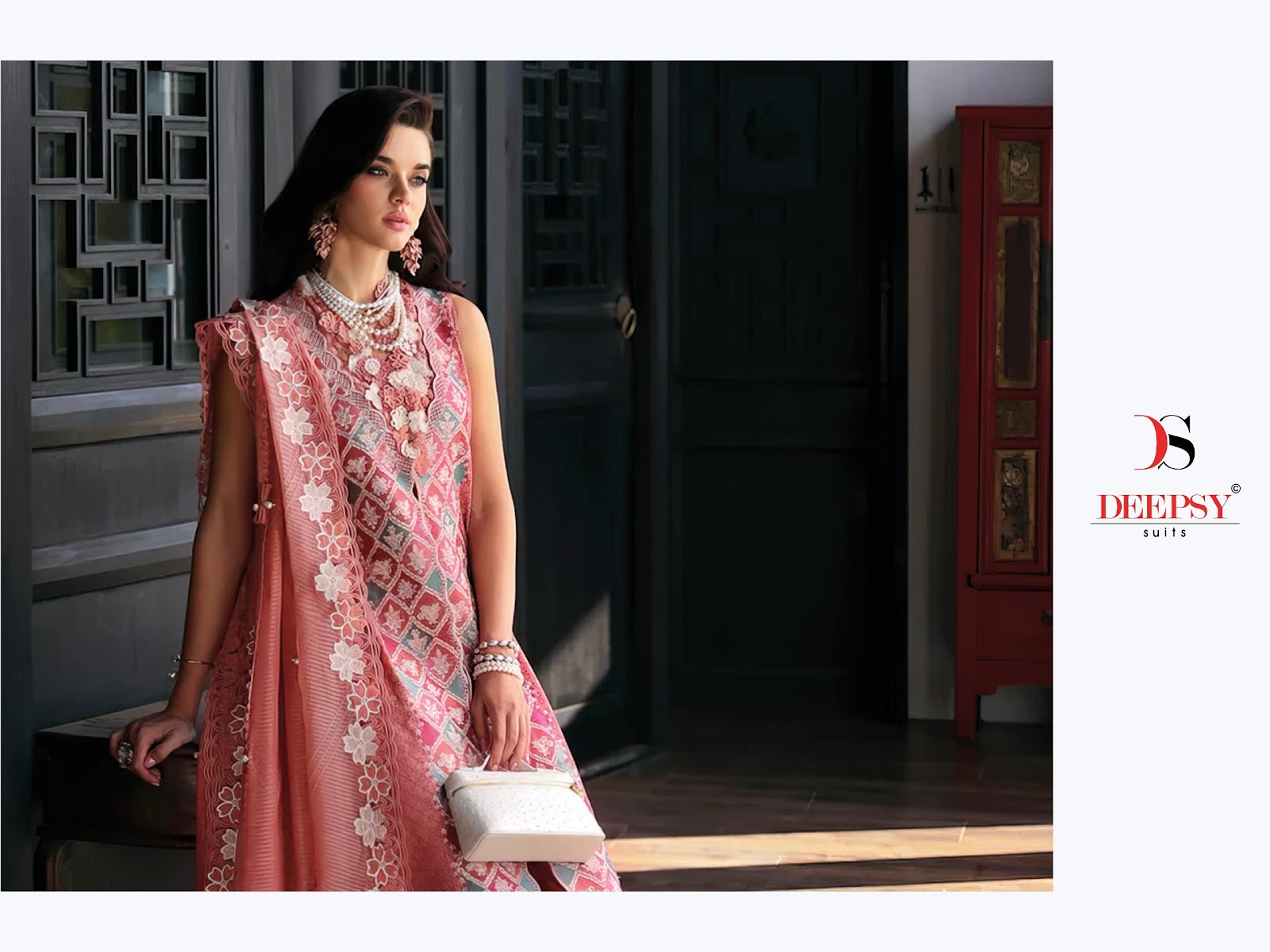 Maria B Premium Embroidered 25-3 Deepsy Cotton Pakistani Patch Work Suits Exporter Gujarat