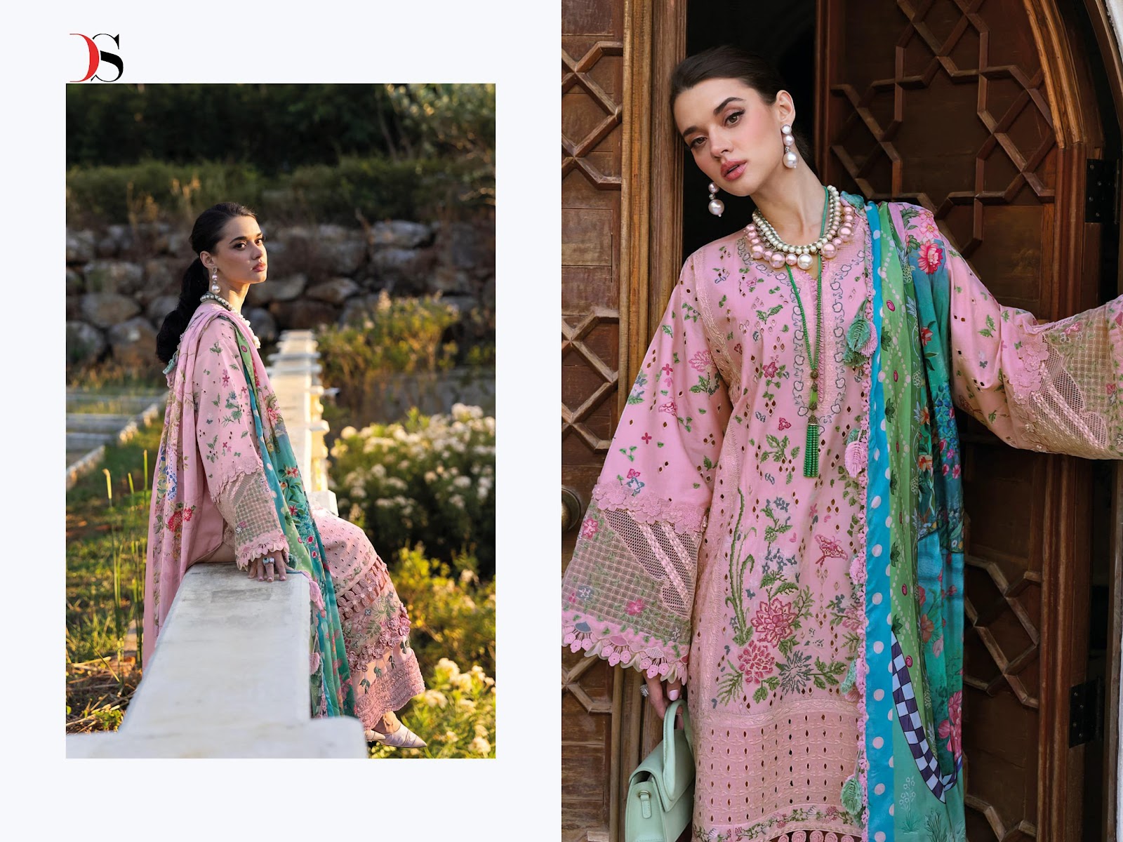 Maria B Premium Embroidered 25-3 Deepsy Cotton Pakistani Patch Work Suits Exporter Gujarat