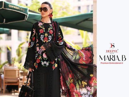 Maria B Premium Embroidered 3 Deepsy Cotton Pakistani Patch Work Suits Wholesaler Ahmedabad