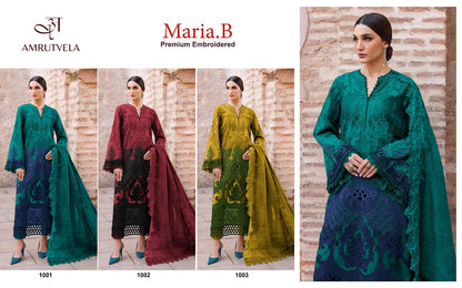 Maria B Premium Embroidered Amrutvela Cotton Pakistani Salwar Suits Supplier Gujarat