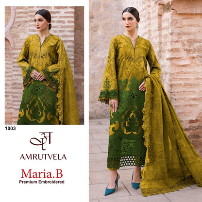 Maria B Premium Embroidered Amrutvela Cotton Pakistani Salwar Suits Supplier Gujarat