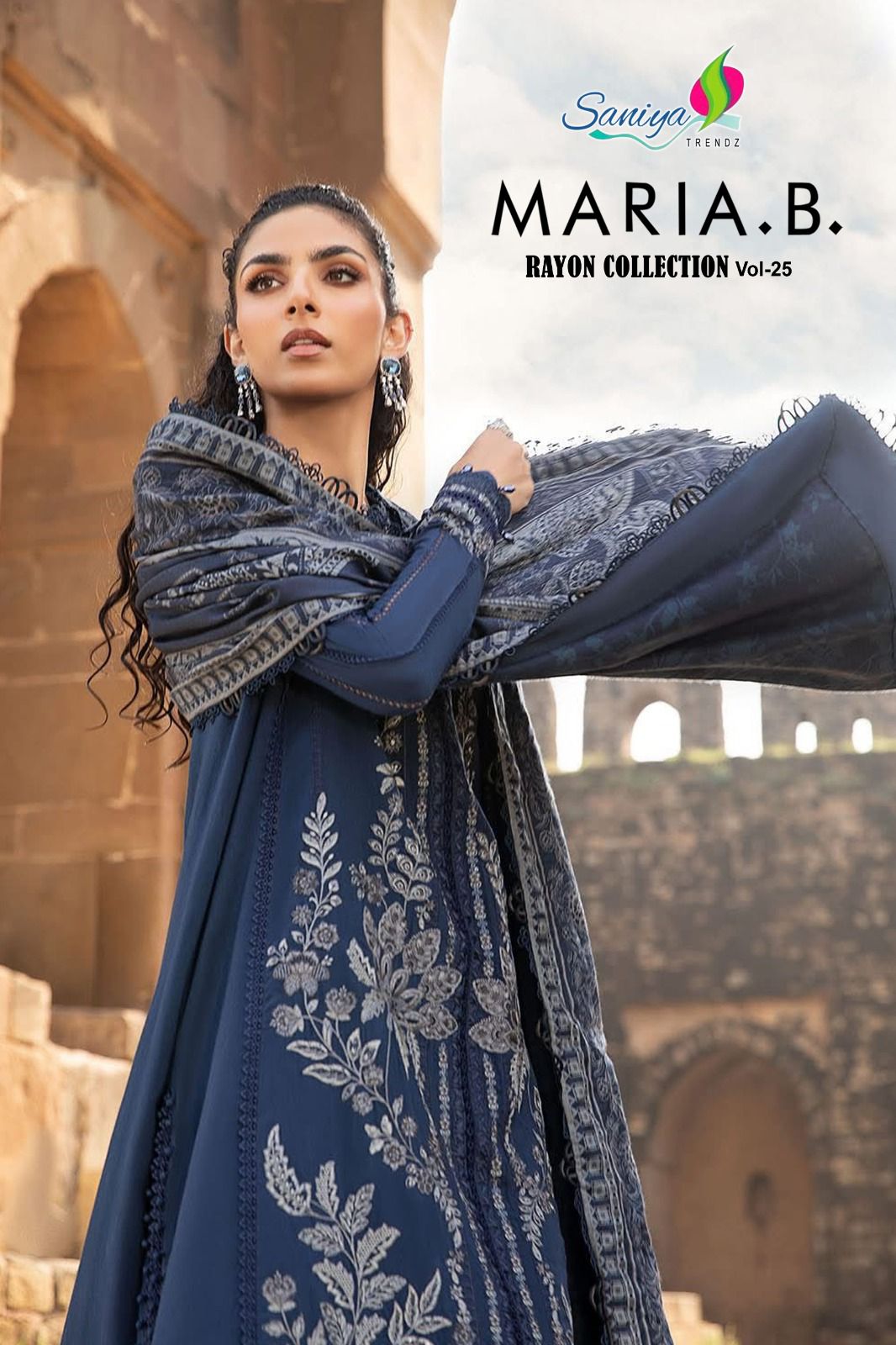 Maria B Rayon Collection Vol 25 Saniya Trendz Pakistani Salwar Suits Supplier India