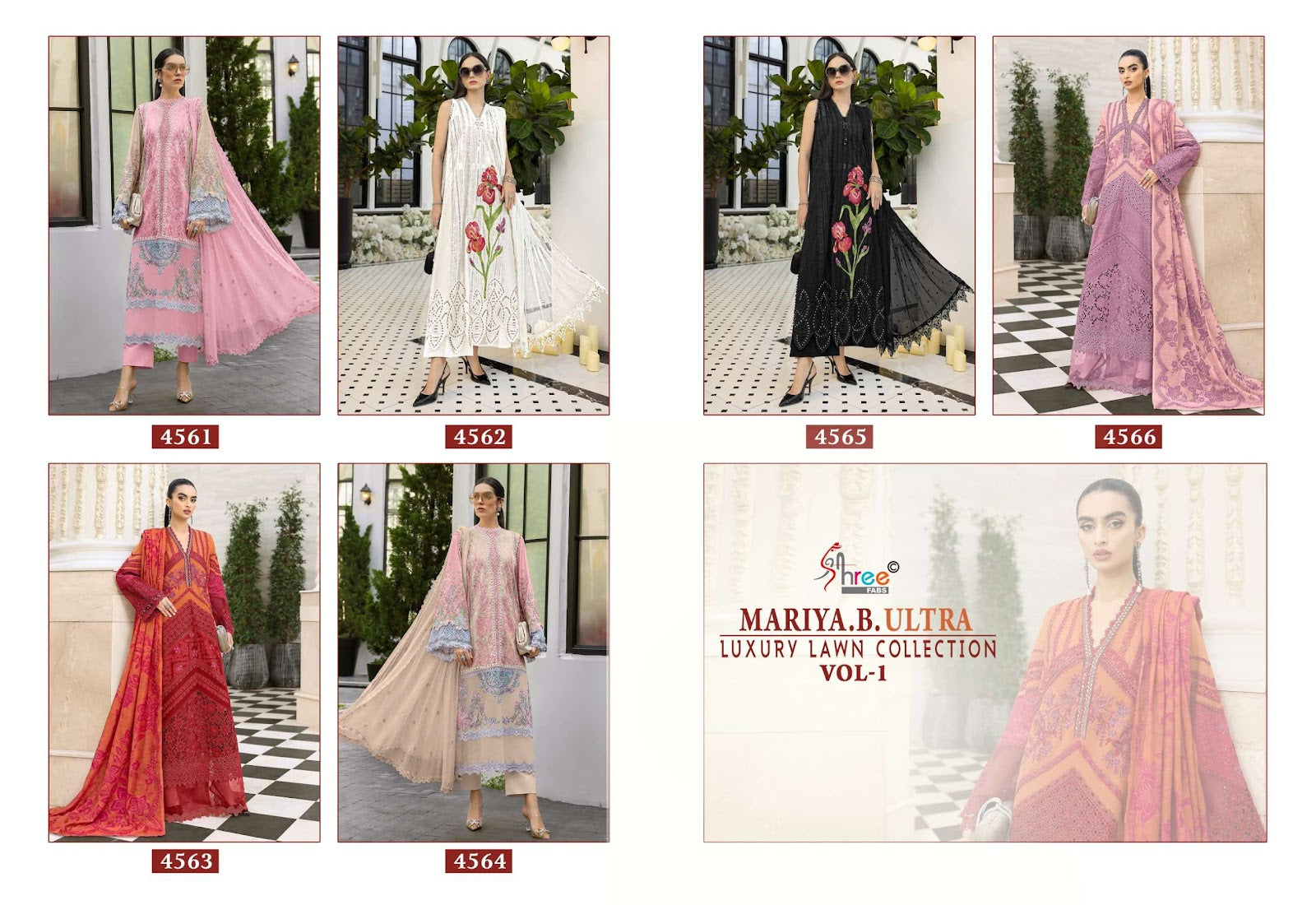 Maria B Ultra Luxury Lawn Shree Fabs Cotton Pakistani Salwar Suits Wholesaler Ahmedabad