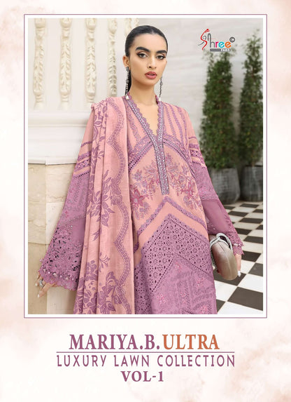 Maria B Ultra Luxury Lawn Shree Fabs Cotton Pakistani Salwar Suits Wholesaler Ahmedabad