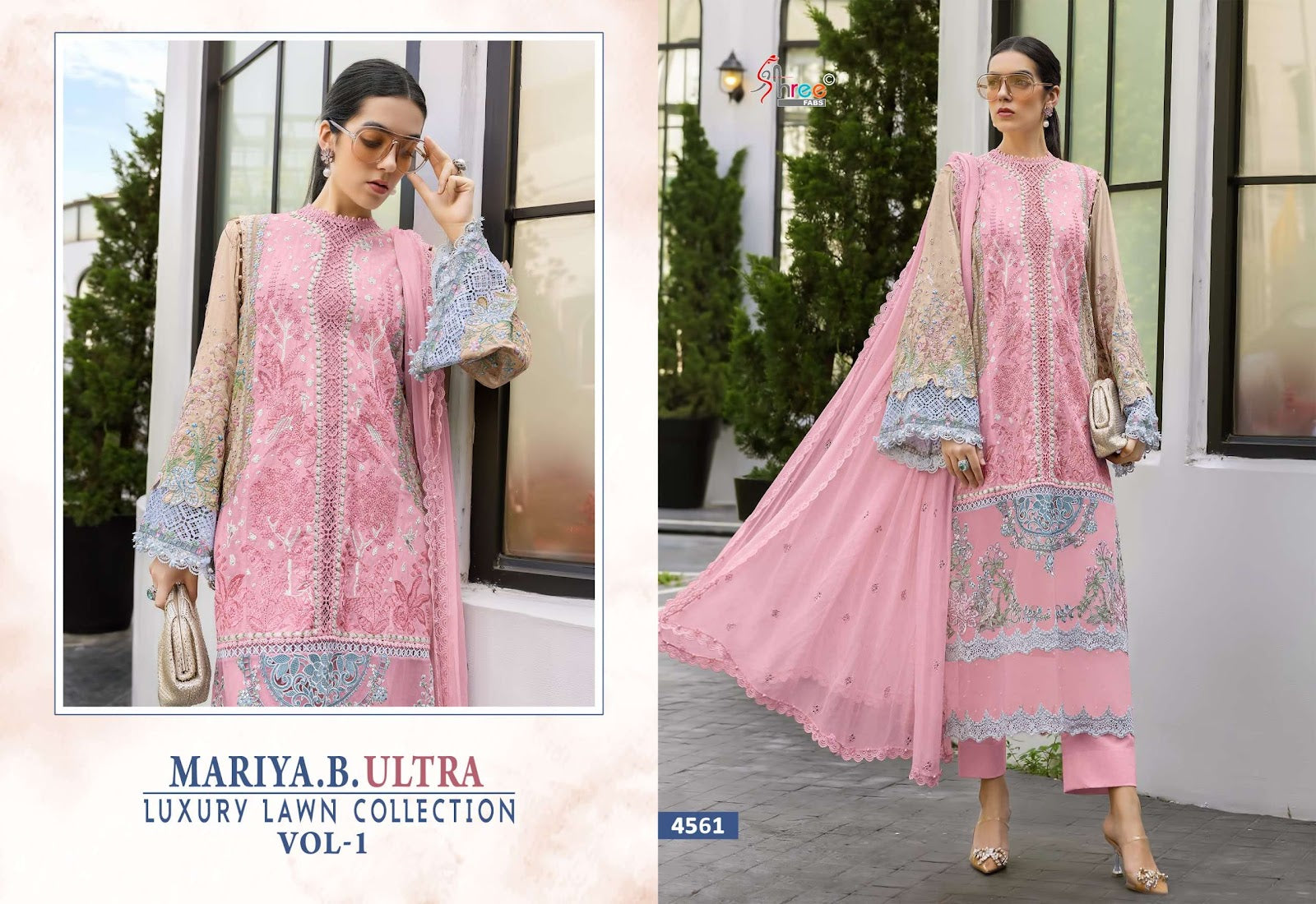 Maria B Ultra Luxury Lawn Shree Fabs Cotton Pakistani Salwar Suits Wholesaler Ahmedabad