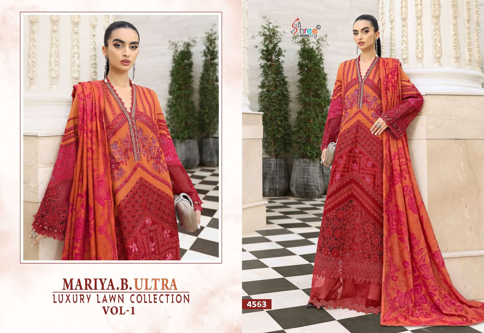 Maria B Ultra Luxury Lawn Shree Fabs Cotton Pakistani Salwar Suits Wholesaler Ahmedabad