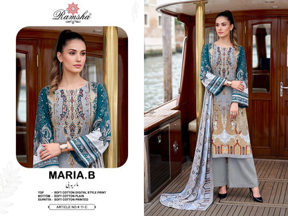 Maria B Vol 11 Ramsha Cotton Pakistani Readymade Suits Exporter