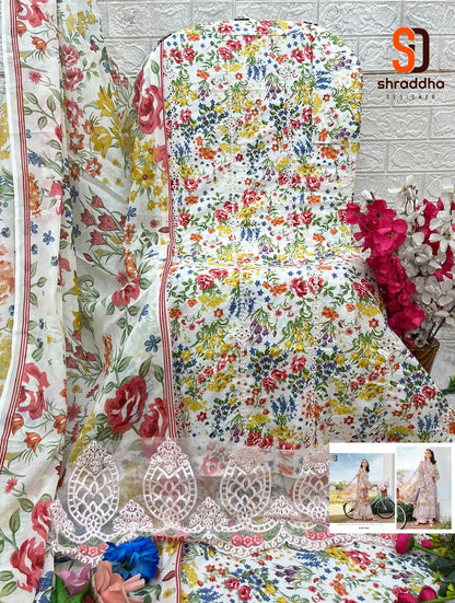 Maria B Vol 19 Chikankari Cotton Collection Shraddha Designer Pure Cotton Pakistani Patch Work Suits Wholesaler India