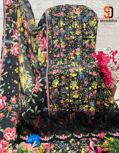 Maria B Vol 19 Chikankari Cotton Collection Shraddha Designer Pure Cotton Pakistani Patch Work Suits Wholesaler India
