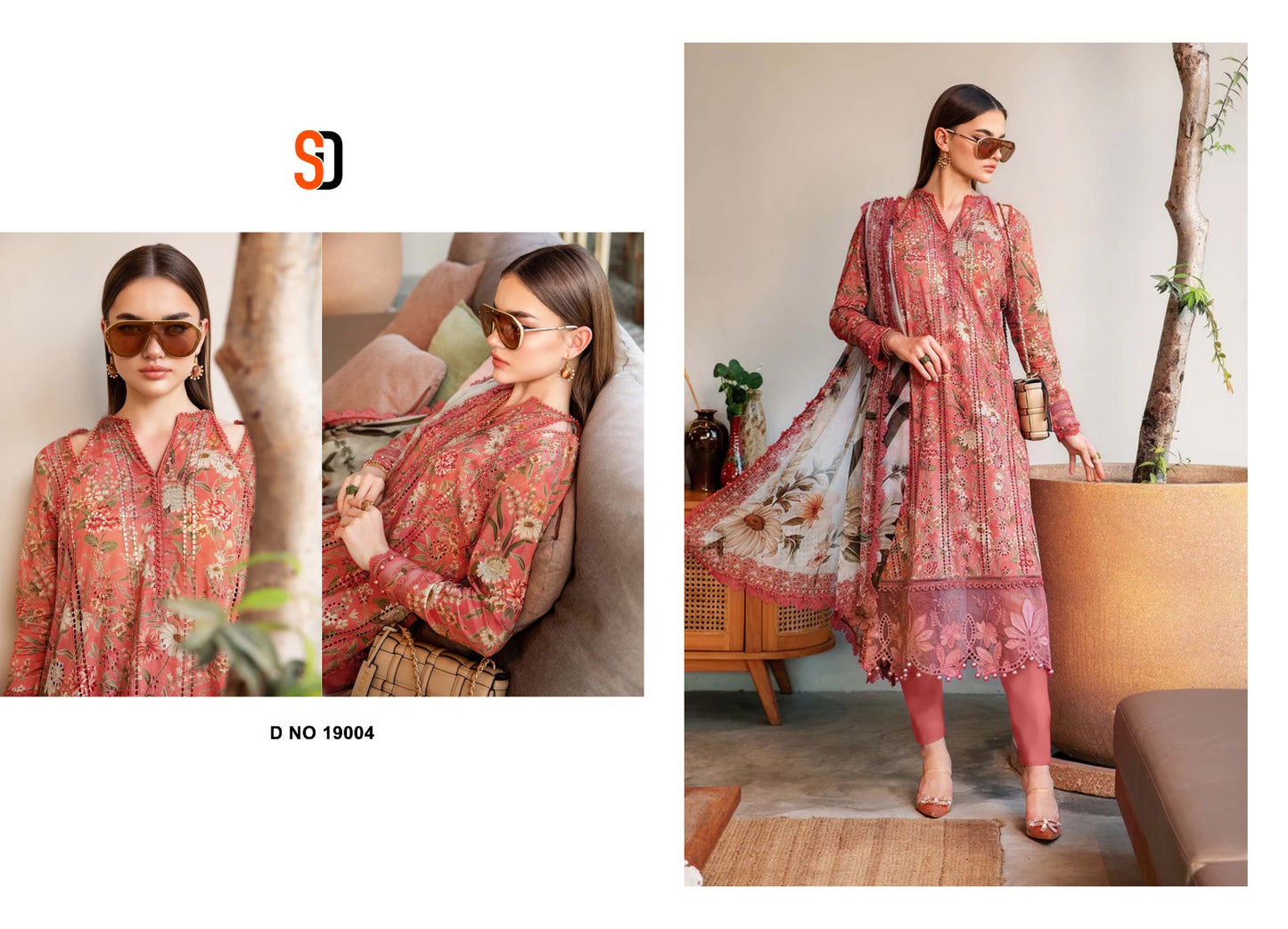 Maria B Vol 19 Chikankari Cotton Collection Shraddha Designer Pure Cotton Pakistani Patch Work Suits Wholesaler India