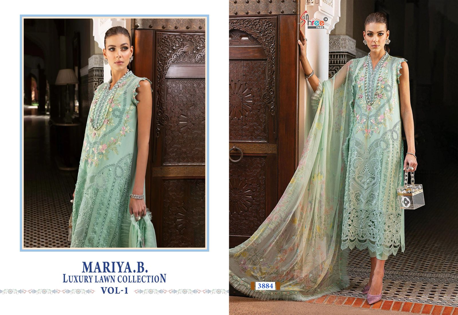 Maria B Vol 1 Luxury Lawn Collection Shree Fabs Pure Cotton Pakistani Salwar Suits Manufacturer India