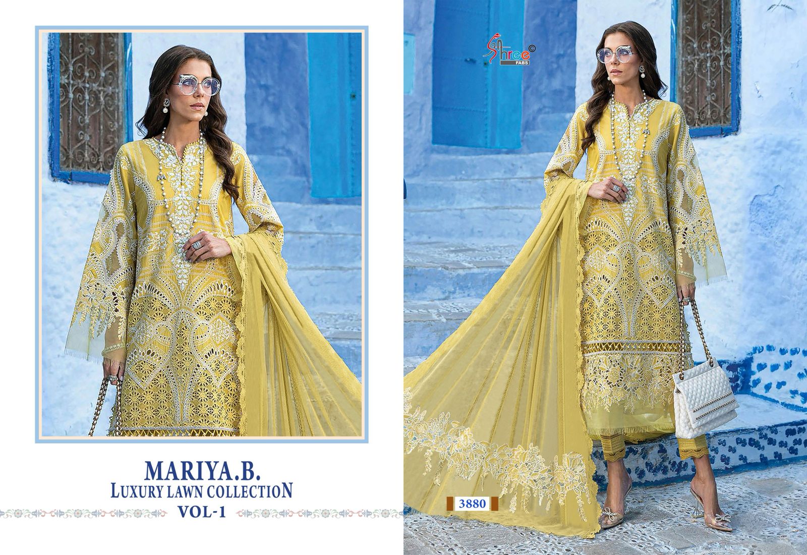 Maria B Vol 1 Luxury Lawn Collection Shree Fabs Pure Cotton Pakistani Salwar Suits Manufacturer India