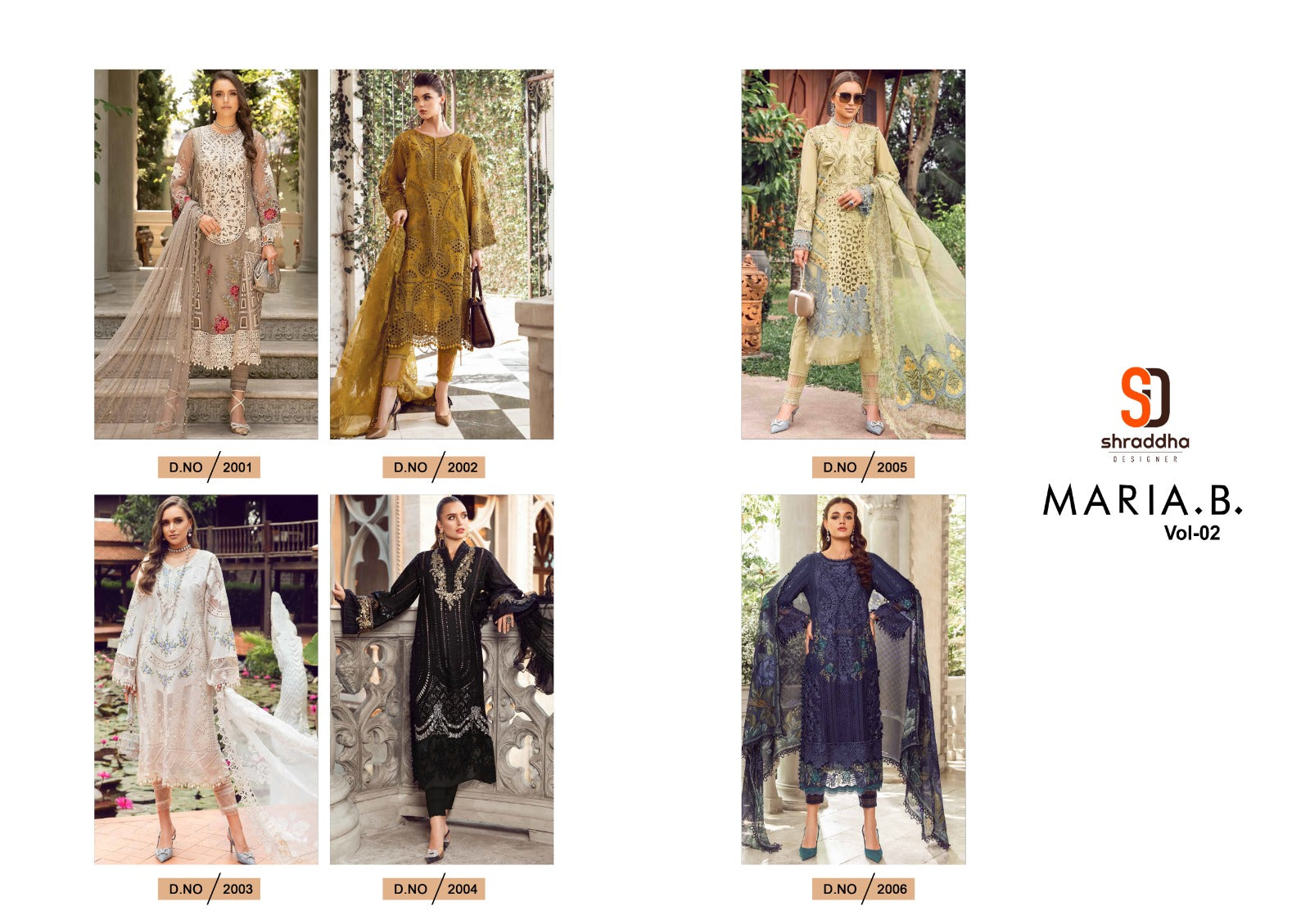 Maria B Vol 2 Shraddha Designer Cotton Pakistani Salwar Suits Wholesale Rate