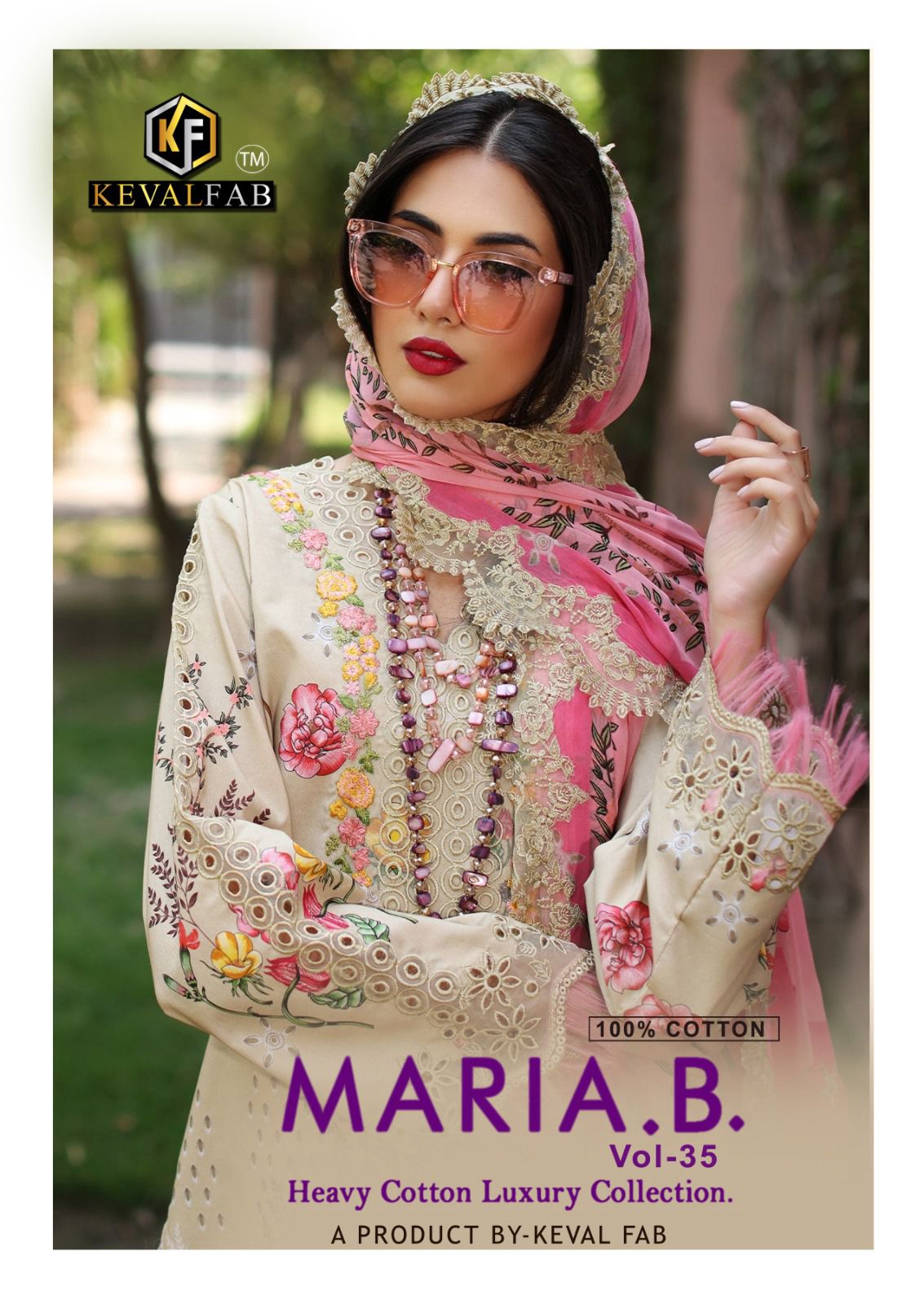 Maria B Vol 35 Heavy Cotton Luxury Collection Keval Fab Karachi Salwar Suits Wholesale Rate