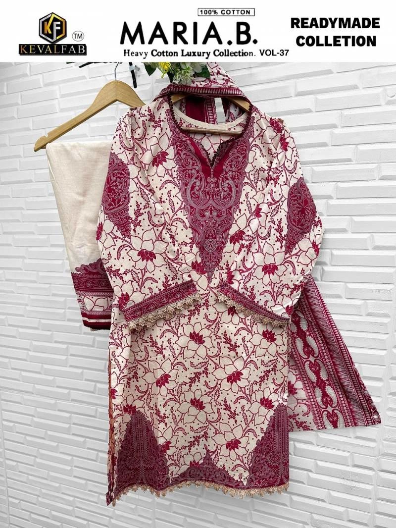 Maria B Vol 37 Heavy Cotton Luxury Collection Keval Fab Karachi Readymade Suits Wholesale Price
