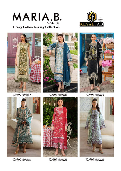 Maria B Vol 39 Heavy Cotton Luxury Collection Keval Fab Heavy Cotton Karachi Salwar Suits Exporter