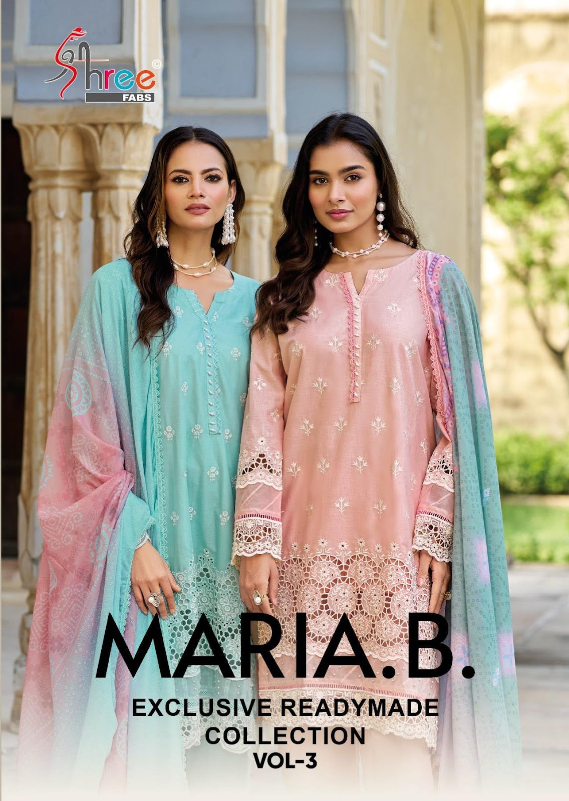 Maria B Vol 3 Shree Fabs Cambric Cotton Pakistani Readymade Suits Manufacturer Ahmedabad