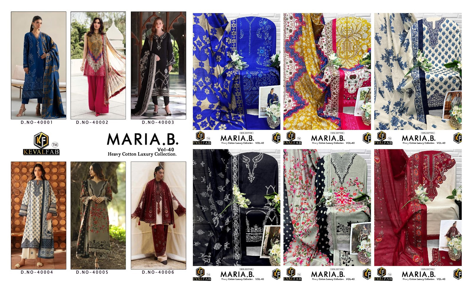 Maria B Vol 40 Keval Fab Cotton Karachi Salwar Suits Manufacturer Ahmedabad