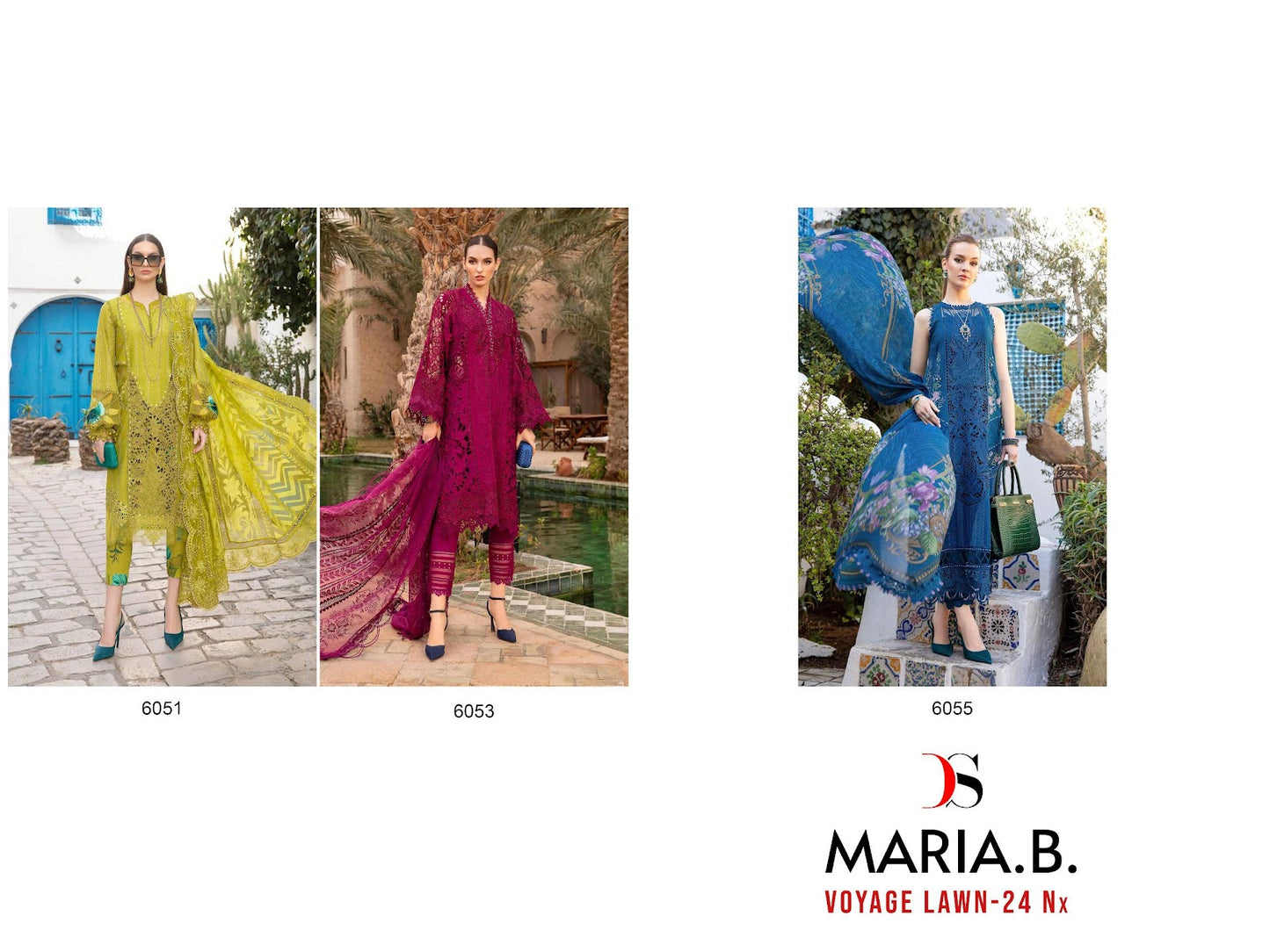 Maria B Voyage Lawn 24 Nx Deepsy Pure Cotton Pakistani Patch Work Suits Exporter Ahmedabad