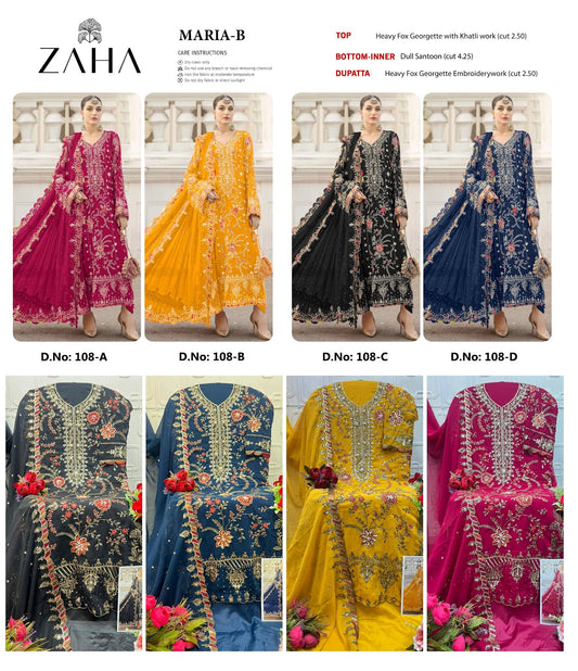 Maria B Zaha Georgette Pakistani Salwar Suits Wholesaler