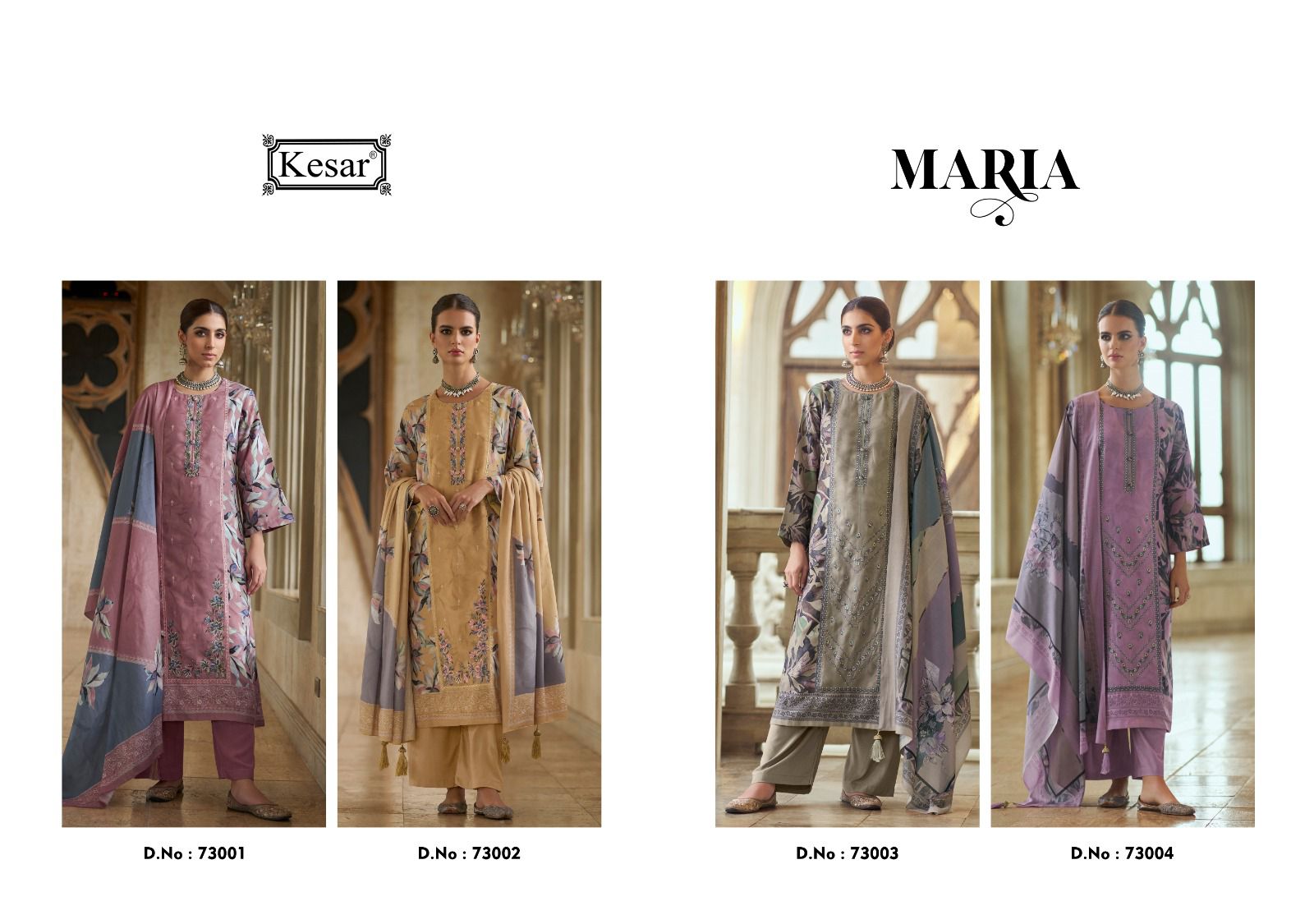 Maria Kesar Pure Pashmina Suits Wholesale Rate